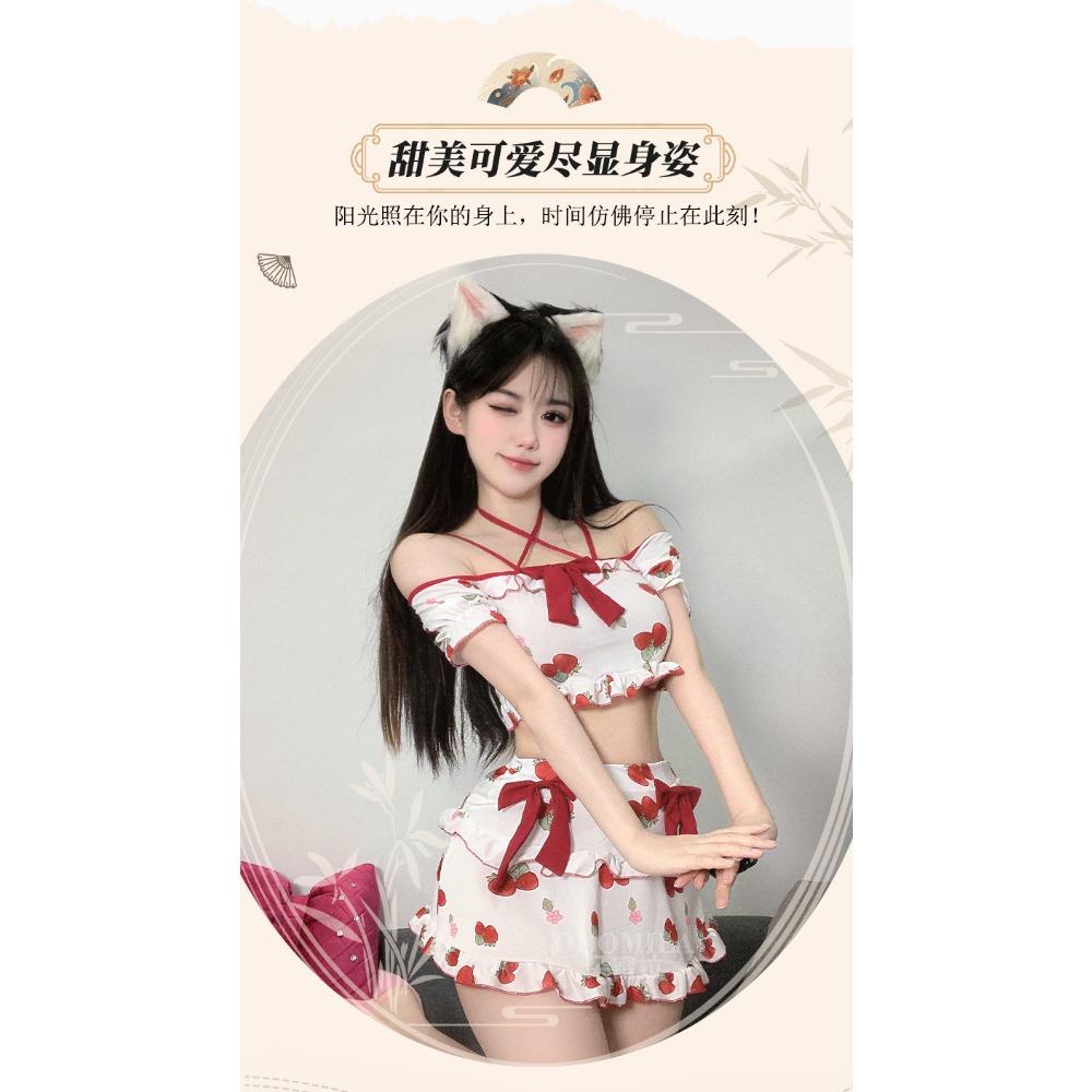 Domila Pure Lust Sexy Uniform Seduction Lingerie Schoolgirl Suit Strawberry Campus College Jk Student