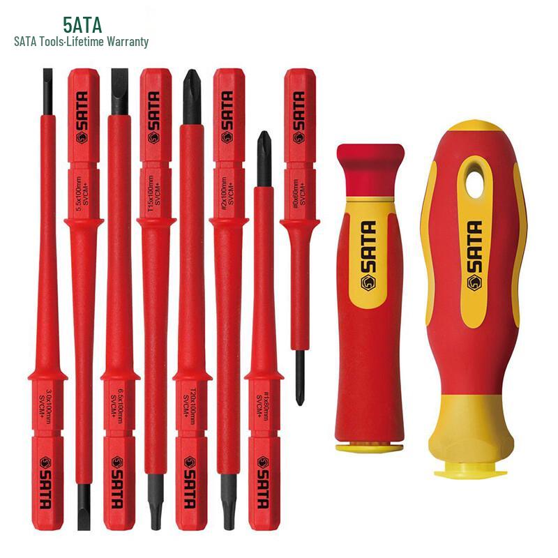 SATA Набор из 10 сменных отверток с изолированными рукоятками VDE 10-piece