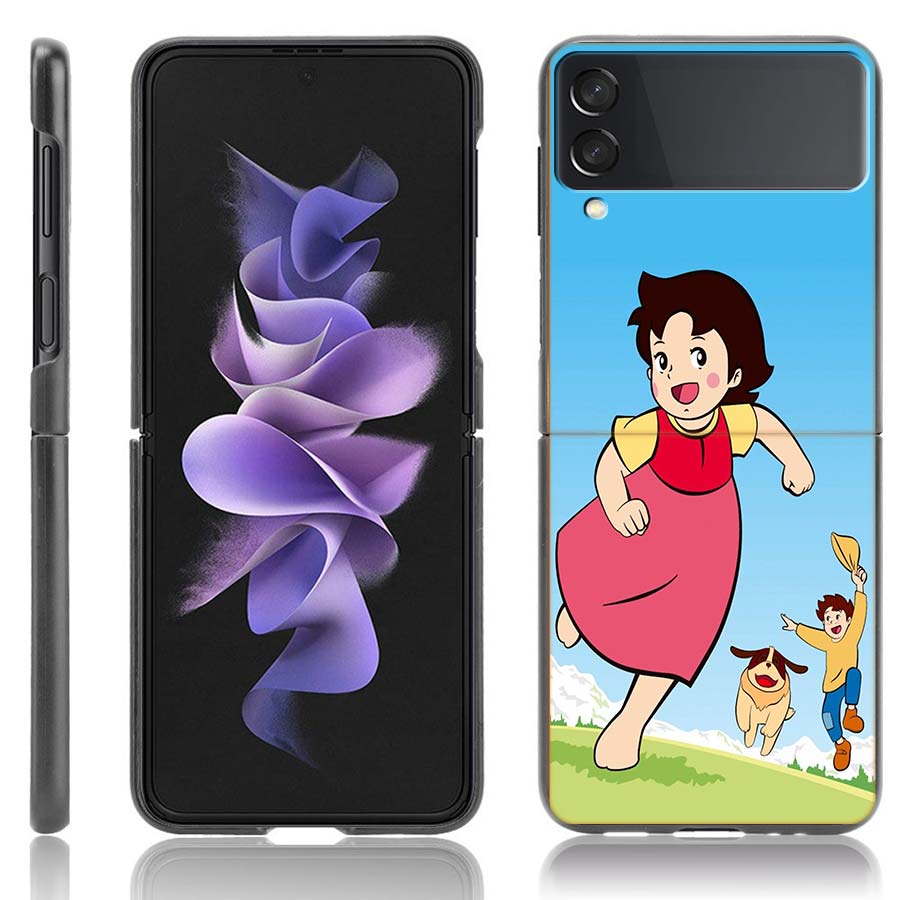 

Heidi Cartoon Funda Phone for Samsung Z Flip 7 6 Galaxy Z Flip 5 3 4 5G Case Black Hard PC Shell Protective Cover Samsung Z Flip 7 5G