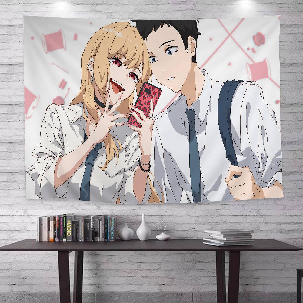 My Dress Up Darling Anime DIY Wall Tapestry Hippie Flower Wall Carpets Dorm Decor Wall Art for Modern Manga  Stylish Aesthetic