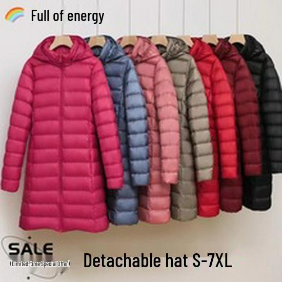 Women's Slim Fit Lightweight Down Jacket - 2023 Autumn/Winter Short Hooded Fashion Coat