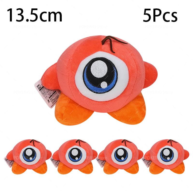 5 Pcs/Lot Anime Kirby Plush Doll Toys Kawaii Star Kirby Swimming Sword Bread Kirby Collection Christmas Birthday Gift for Kid