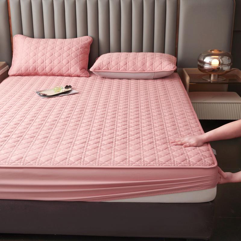 2026 New Quilted Fitted Bed Sheet - 60% Xinjiang Cotton Mattress Protector