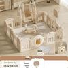Compact Foldable Baby Playpen & Safety Fence with Integrated Crawling Mat for Indoor Use