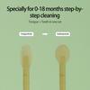 1 Set Baby Toothbrush Food Grade Super Soft BPA Free Heat-Resistant Reusable Massage Teeth Silicone Baby Tongue Cleaner Toothbrush