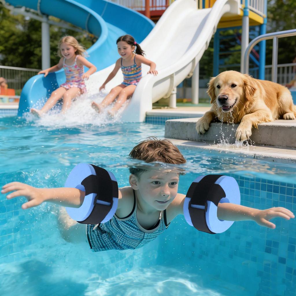 EVA Foam Swim Aquatic Cuffs Foam Adjustable Swimming Training Swimming Fitness Float Ring For Beginners Kids Adults Athletes
