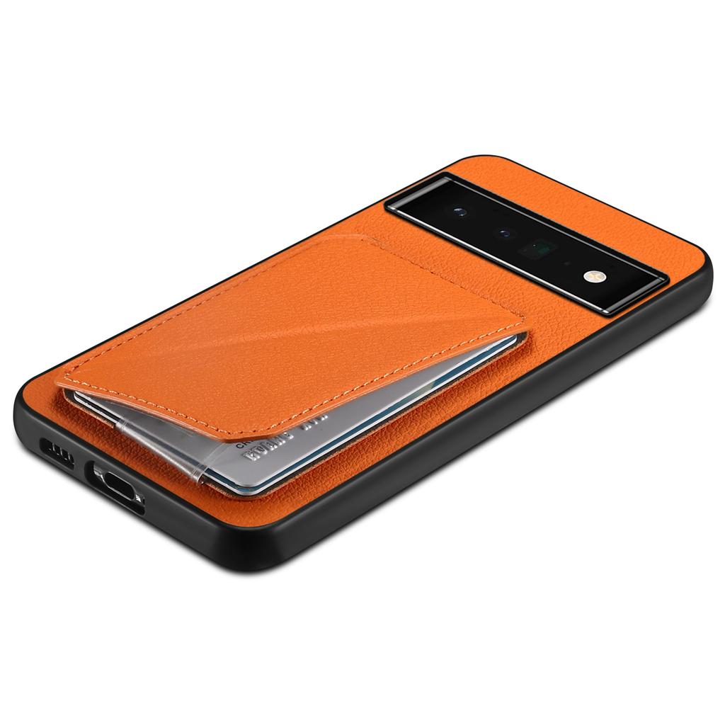 For Google Pixel 6 Pro 5G Case Card Holder Kickstand Feature PU Leather Back Cover