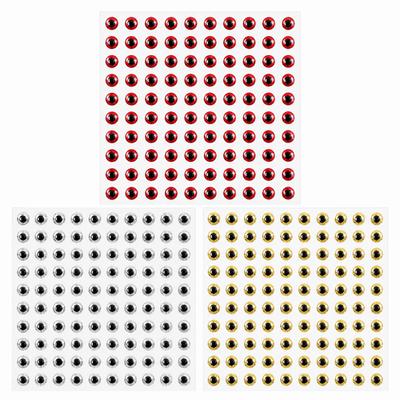 300PCS Self-Adhesive Fishing Lure Eyes 6/7/8mm Artificial Fishing Eyes Lure Making