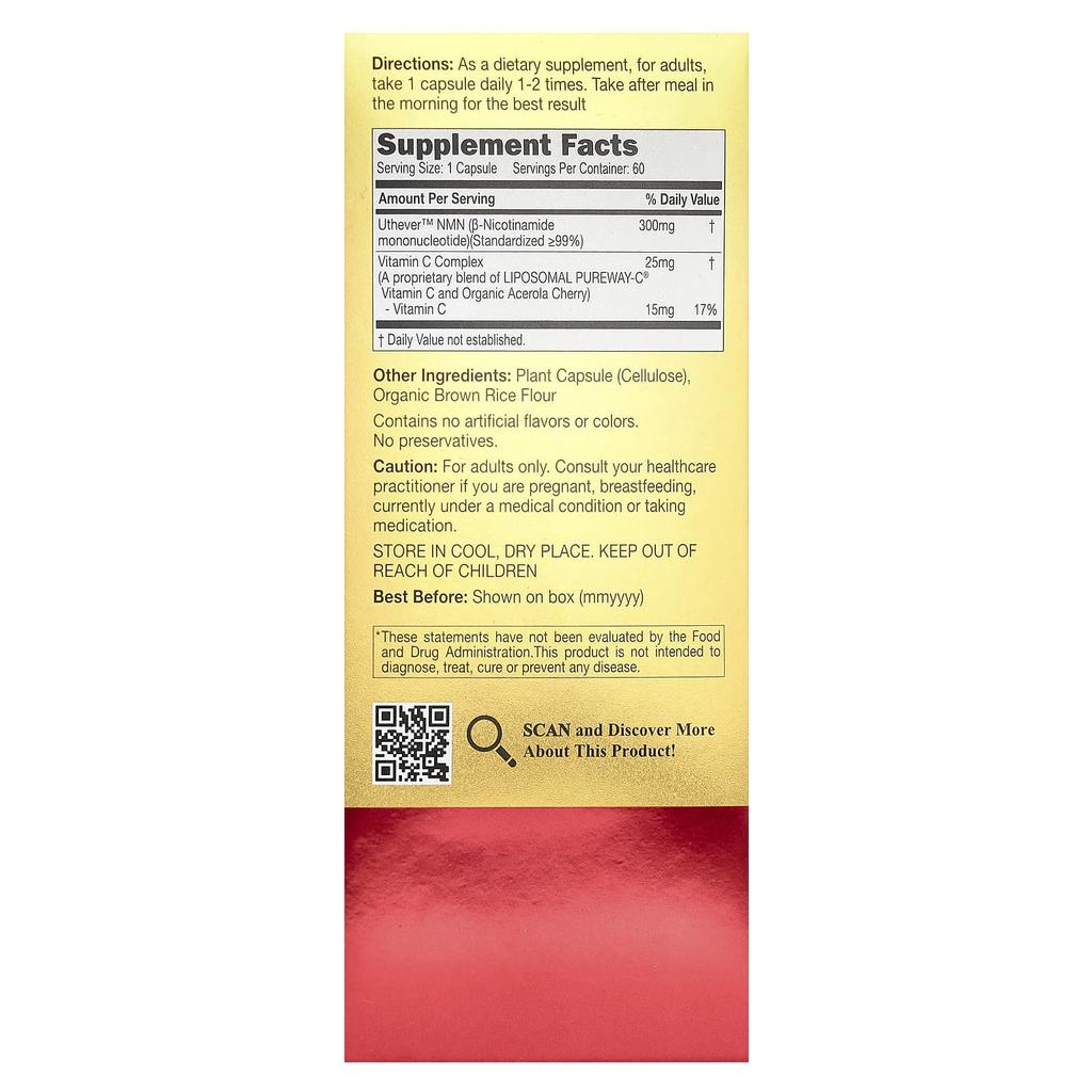 CATALO, NMN 18000 Youth Rejuvenator, Supreme Strength, 60 capsules