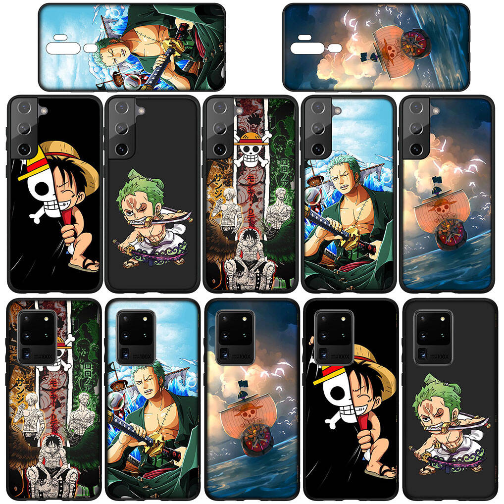 for Samsung Galaxy S25 S24 S23 S22 Ultra FE Plus A37 A57 A56 A55 A06 A16 A15 A36 A26 A35 A05 A25 A54 A34 Phone Case Roronoa Zoro Luffy One Piece Cover