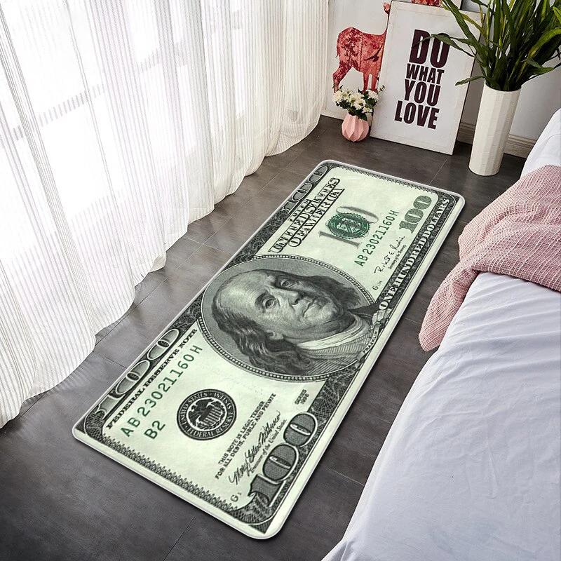 Dollar Doormat for Entrance Door Non-slip and Washable Kitchen Mat Absorbent Bathroom Rug Balcony Decorations Floor Mats Welcome