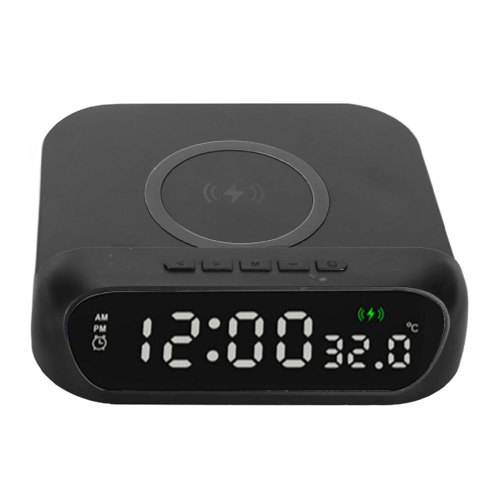 Wireless   Alarm Clock Multifunctional Temperature Display LED 10W Gradual Increase in Alarm Volume Digtial Alarm Clock Charging Station