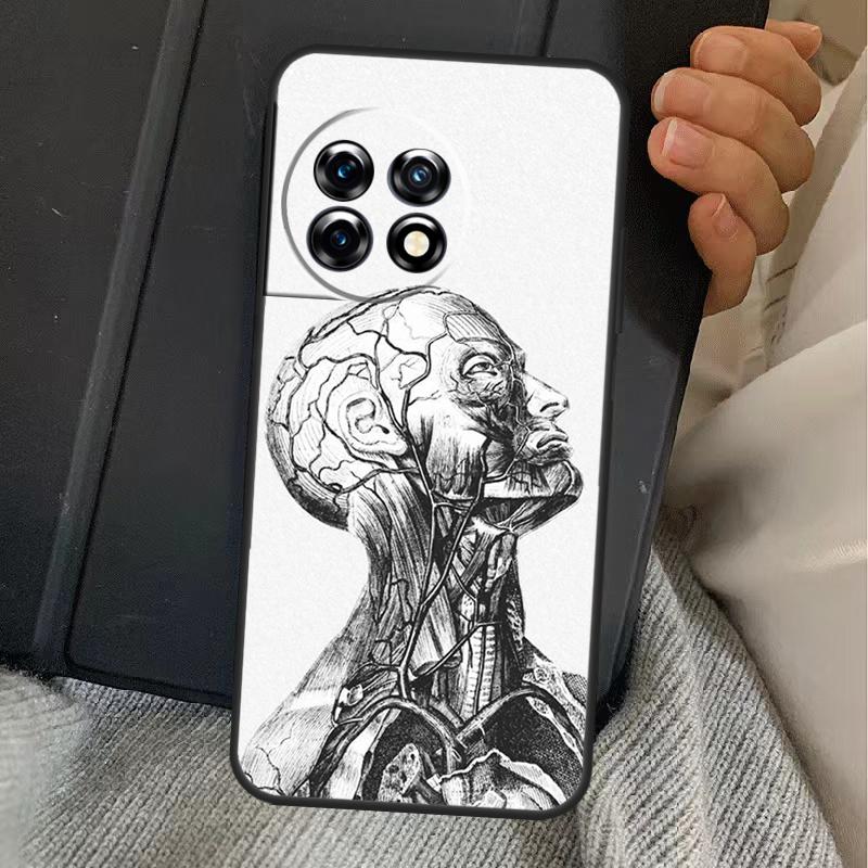 Human Anatomy Case For OnePlus 13R 12R 10R 13T 10T 8T 15 13 12 11 Nord CE 4 3 2 Lite N20 N30 Nord 5 Cover