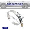 2PCS T Bolt Hose Clamp with Reinforced Spring,Stainless Steel Heavy Duty Hose Clamps Adjustable Range 4"-4.25"(102-110mm),Universal T-Bolt Hoses
