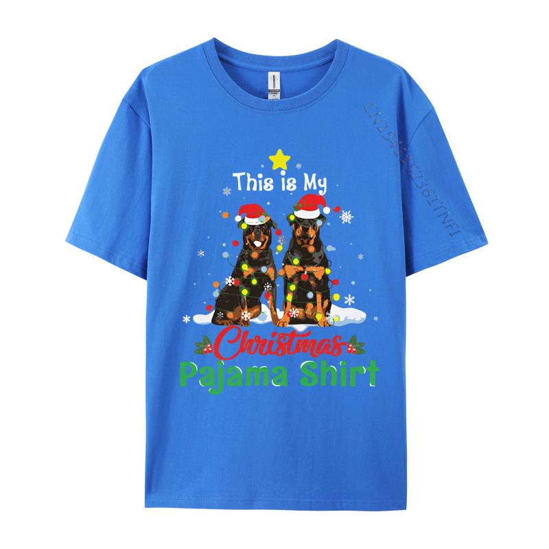 This Is My Christmas Pajama Rottweiler Tshirt Cotton High Street Tops T Shirts Casual Tee Shirts Unisex Grey Shirt Graphic Tee