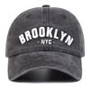 Unisex BROOKLYN Letter Embroidery Wash Baseball Caps Spring and Autumn Outdoor Adjustable Casual Hats Sunscreen Hat