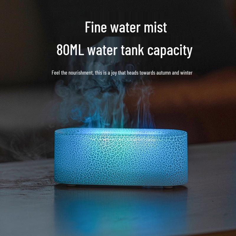 2025 Colorful Flame Aroma Diffuser USB Desktop Light & Humidifier
