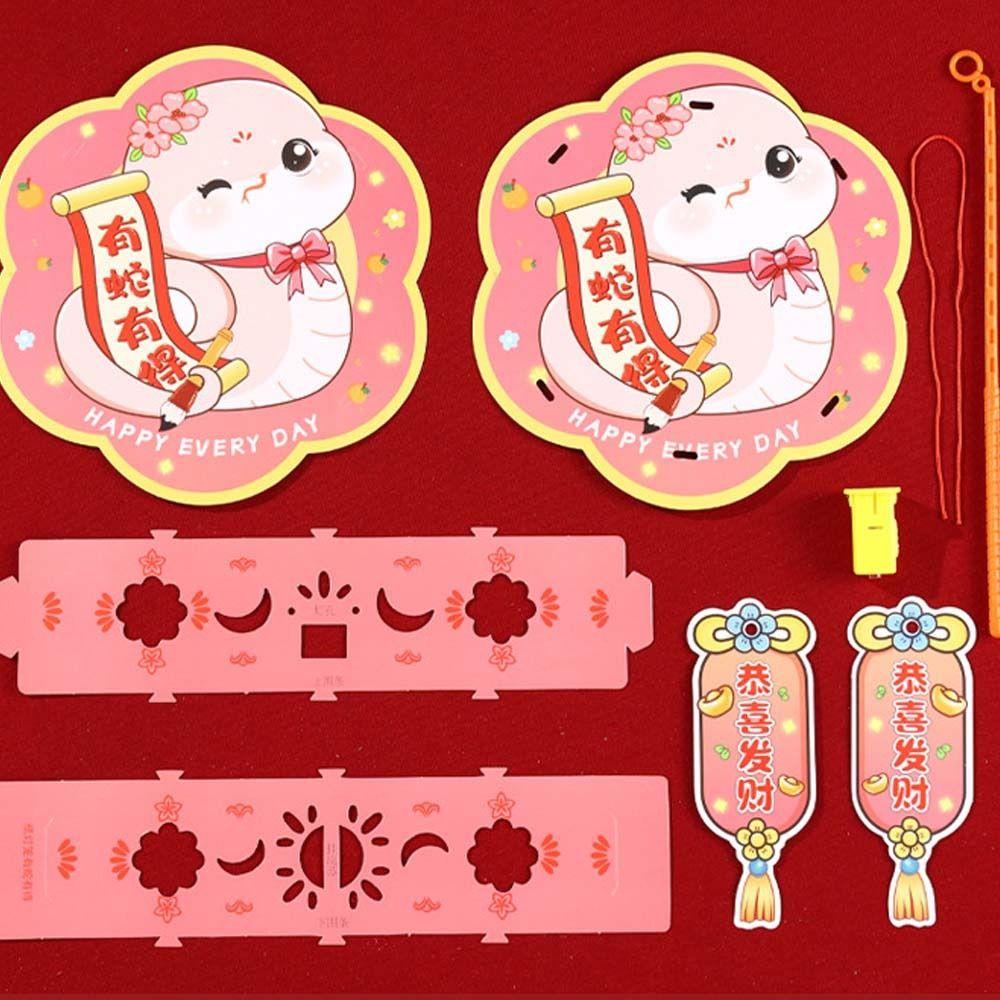 Traditional Chinese Snake Portable Lantern Paper Spring Festival Lantern Home New Year Decoration