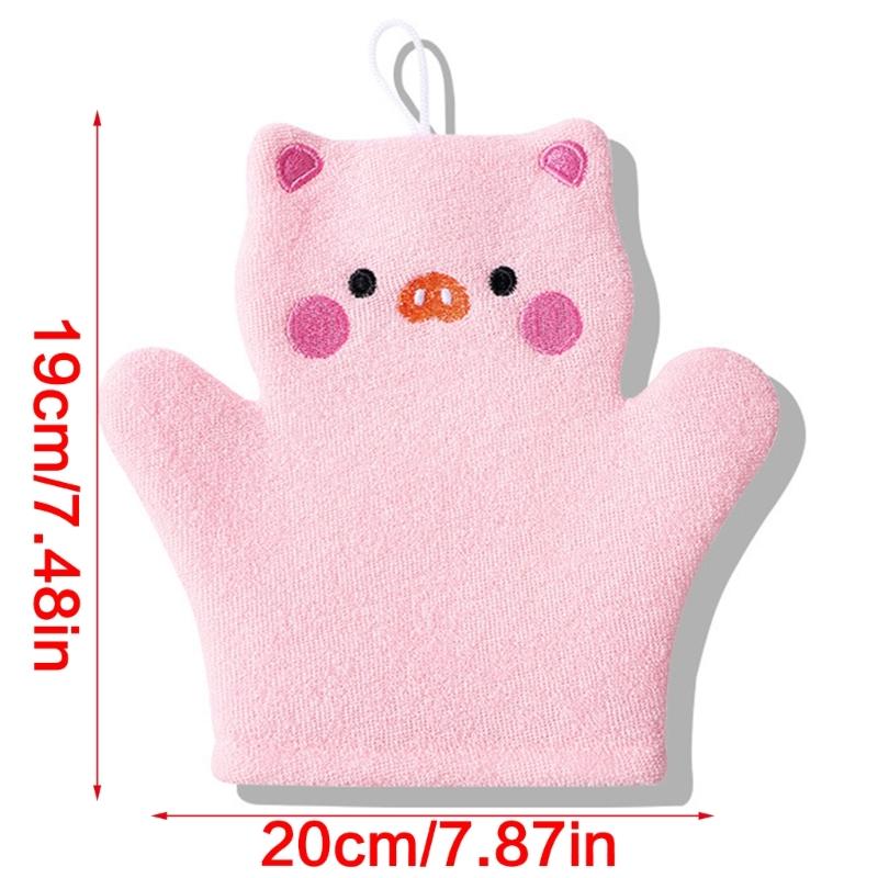 Soft Exfoliating Bath Mitts For Children Ergonomic Design Hypoallergenics Bath Gloves Durability Bathing Accessories