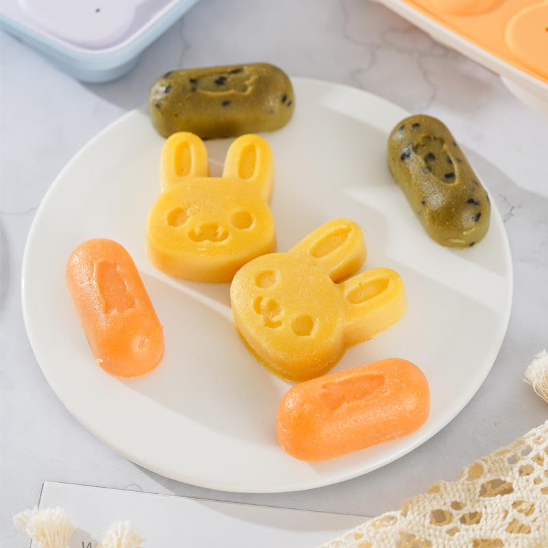 Stampo per Torta di Riso per Bambini, Silicone, Cottura a Vapore e Cottura, Strumento per Cibo Complementare, Stampo per Salsicce per Bambini, Cartone Animato, Stampo per Torta al Vapore e Salsicce