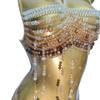 European Handmade Beaded Tassel Chest Chain - Strappy Back Beach Party Accessory