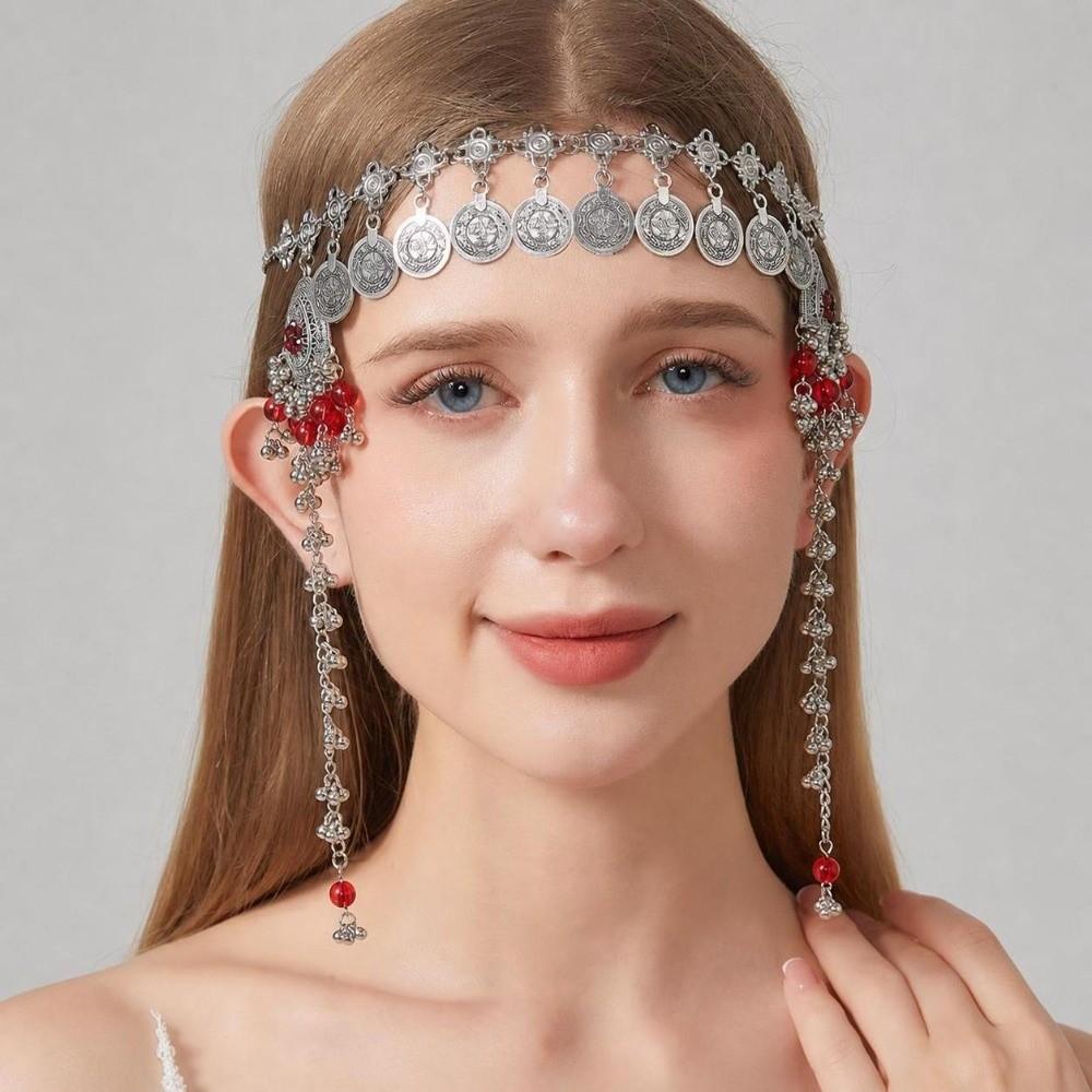 Waterdrop Tassel Hair Chains Ethnic Style Hairband Jewelry Trendy Forehead Chain Women