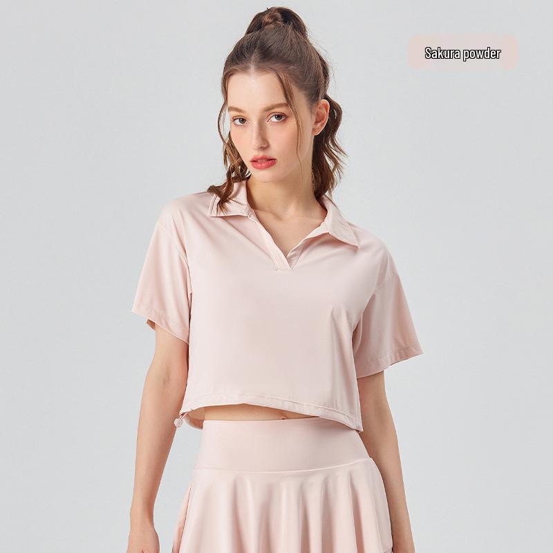 

Women s High-Neck Quick-Dry Yoga T-Shirt - Pure, Sexy, Casual Sportswear M