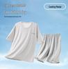 Men's Plus Size Modal Pajama Set: Summer Short-Sleeve Top & Shorts, Cool & Lightweight for Teens and Adults