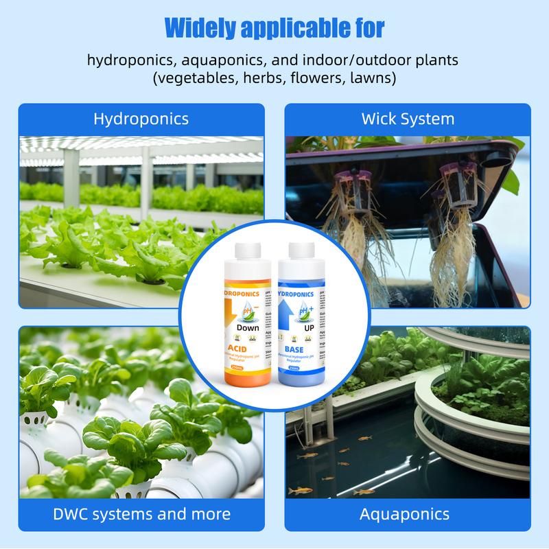 YAGO 250ml/100ML General Hydroponic pH Control kit with pH Meter Gift pH Up and Down Solution pH Regulator for Healthy Plants