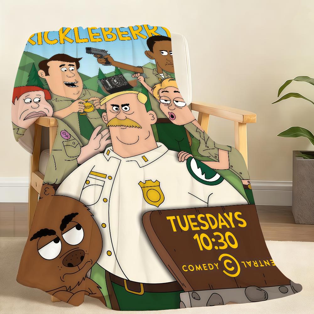 

Cartoon B-Brickleberry C-Comedy Daily Anime Blanket Soft Throw Blanket for Home Bedroom Bed Sofa Picnic TravelOffice BlanketGift 100x150cm