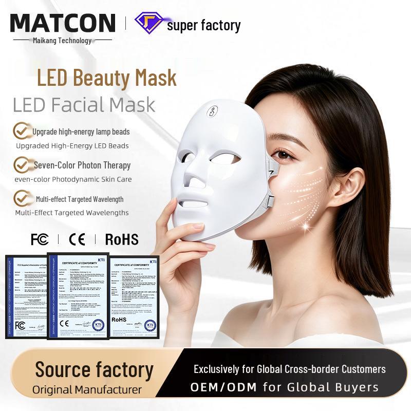 Seven-Color LED Spectrometer Facial Anti-Aging Mask for Skin Rejuvenation