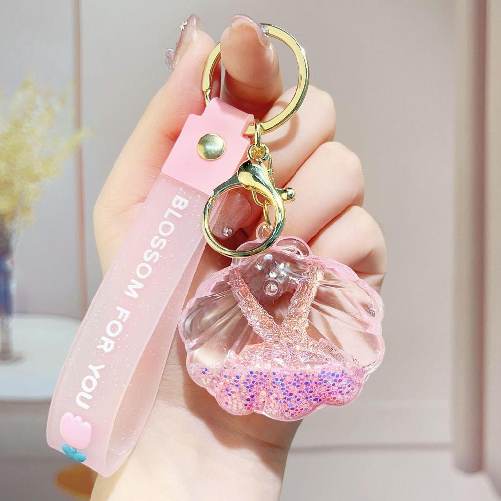 Flowing Sand Oil Keychain Bag Pendant Ornament