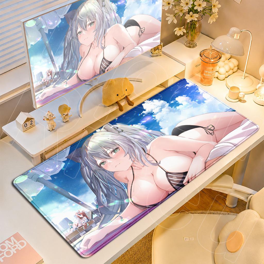 Hololive Laptop Keyboard Mat Computer Cute Girl Mouse Pad Large Office Cabinet Carpet Hololive Shishiro Botan Mousepad 900x400mm