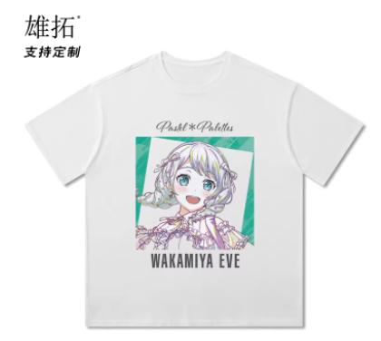 Japanese Anime Bang Dream Maruyama Aya Round Neck Short Sleeve Tshirt Summer Cosplay Student Loose Tops Xt