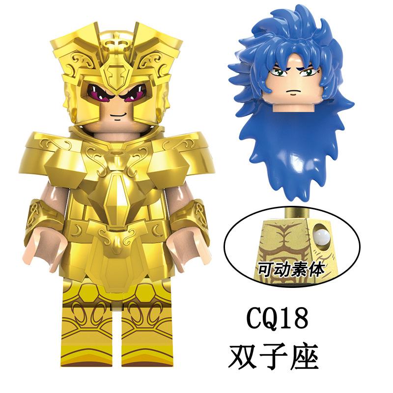 Saintes Dorés 12 Constellations Figurines Jouets à Assembler Creeper pour Enfants Jouets Éducatifs Jouets pour garçons et filles comme cadeaux d'anniversaire