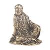 Pure Brass Free-Spirited Desktop Guanyin Bodhisattva Copper Statue Craft Offering Buddha Small Ornament Wholesa
