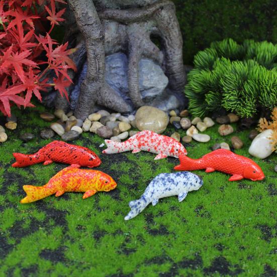 Fake Fish Resin Goldfish Figurine Artificial Floating Lucky Fish Statue for Aquarium