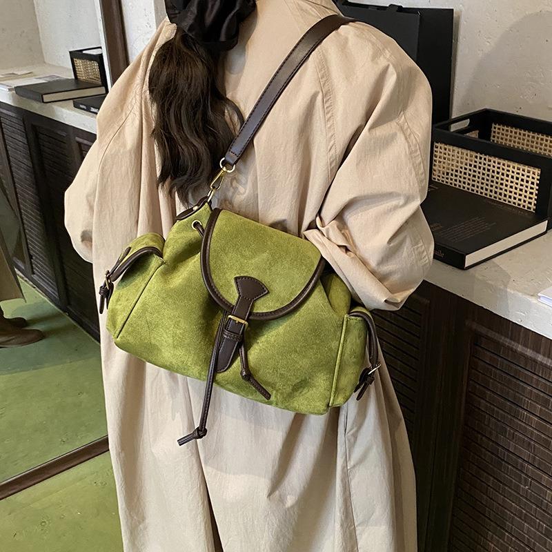 Lässige Wildledertasche mit großem Fassungsvermögen, neue Damen-Pendler-Umhängetasche, vielseitige Schulter-Umhängetasche, Tragetasche