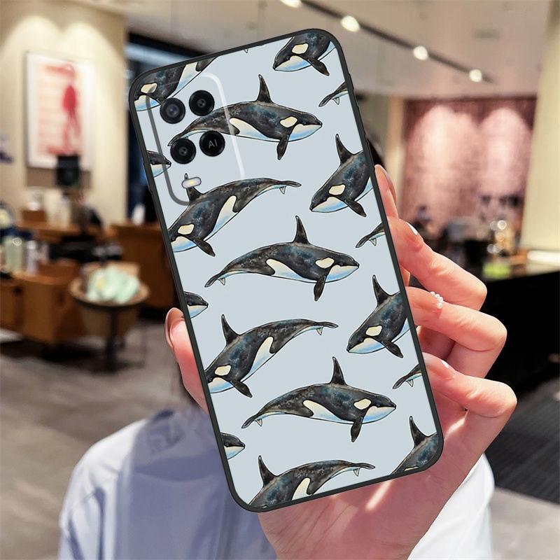 Orcas Whale Case For Oppo A40 A60 A80 A18 A38 A58 A78 A98 A16 A76 A96 A15 A17 A77 A74 A94 A54 A57S Cover