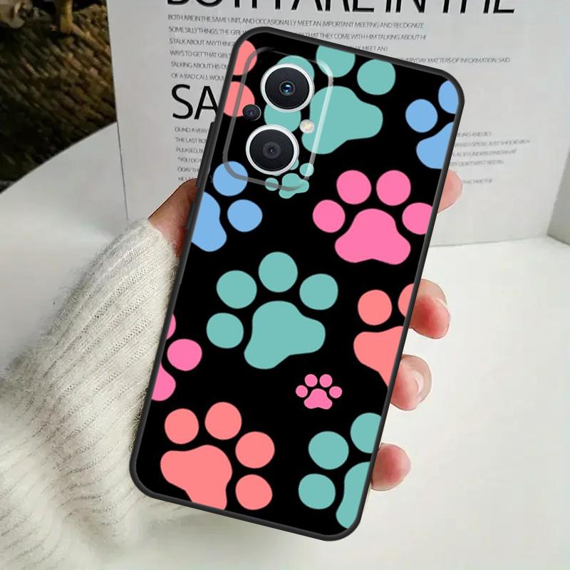 Cat Dog Paws Case For OPPO Reno 8 7 6 5 4 Lite 8T 5Z 4Z 10 11F OPPO Find X5 X6 Pro X2 Neo X3 Lite Cover