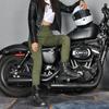 Motorcycle riding pants female rider tooling multi-bag anti-drop, tear-resistant, wear-resistant locomotive pants silicone protective gear