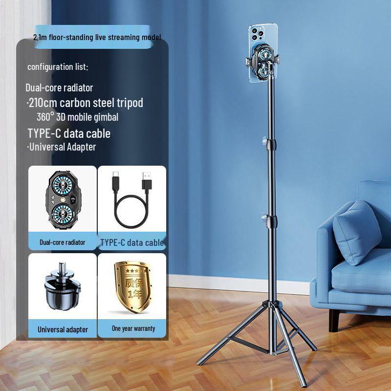 Dual-Core Mobile Phone Cooler with Overclocking and Semiconductor Refrigeration for Live Streaming