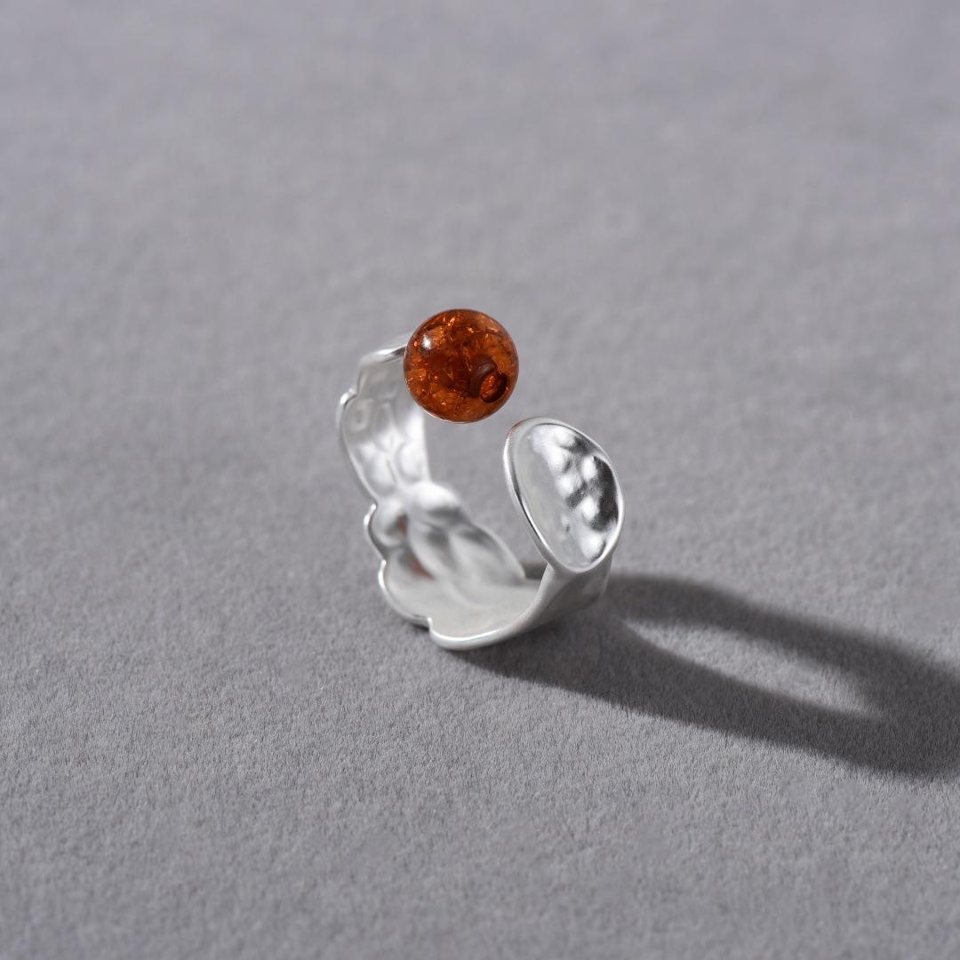 Exaggerated Metal Wind, Wide Surface, Wrinkled Lines, Irregular C-Shaped Ring, Bracelet, Unique Personality, Ring Bracelet