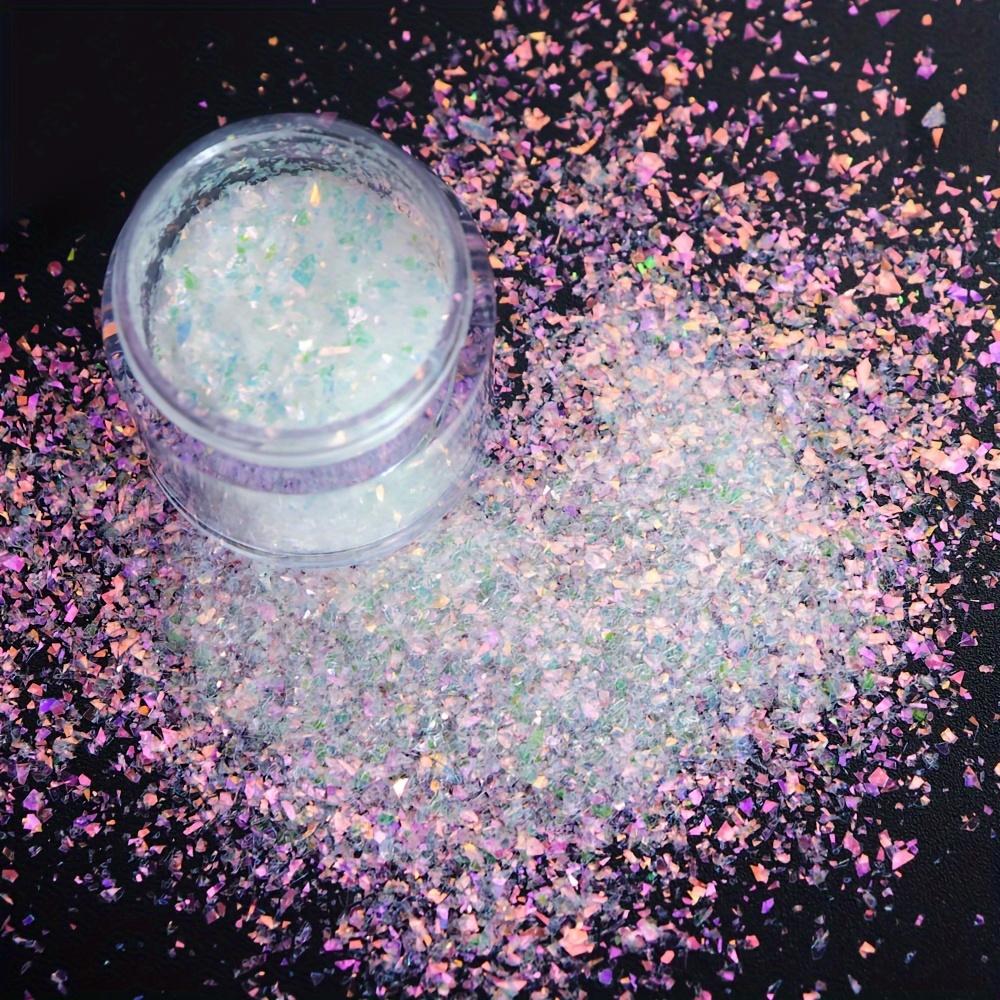 1 Bottle Aurora Irregular Fragment Epoxy Resin Filler Iridescent Irregular Flakes For Resin Shaker Filler Sequins Silicone Mold Filling DIY