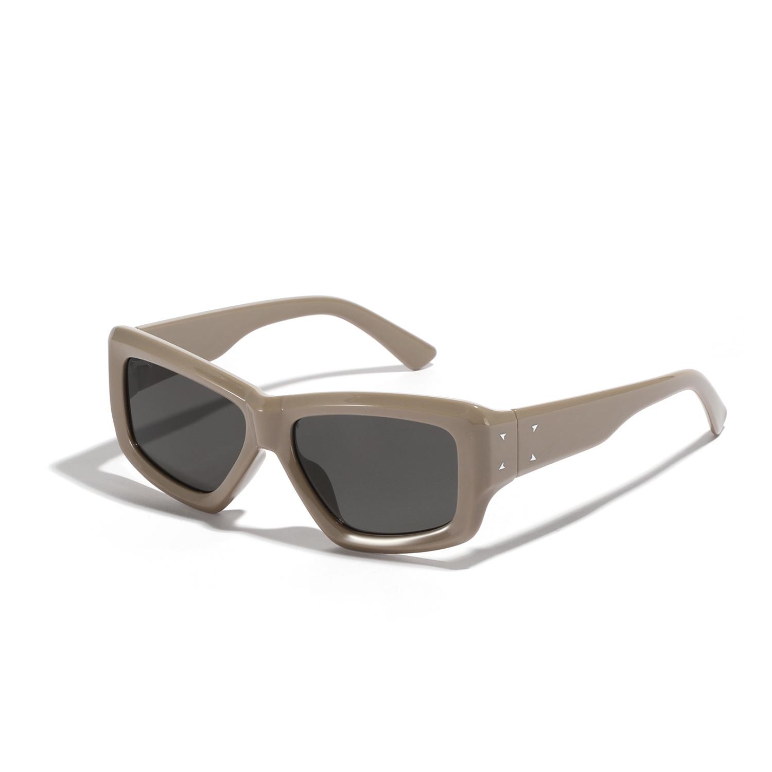 Glasses Popular Rectangular Versatile Sunglasses Men S Technology Sunglasses Women светло-коричневого