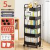 Veipelo 5-Tier Rolling Utility Cart with Hanging Bins