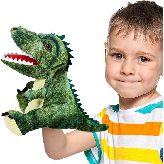 3 шт. Плюшевые игрушки Динозавры, Куклы-перчатки Динозавры Детские игрушки, Мягкие игрушки Плюшевые игрушки Интерактивные игры для мальчиков и девочек Возраст 4 5 6 7 8 1pcs