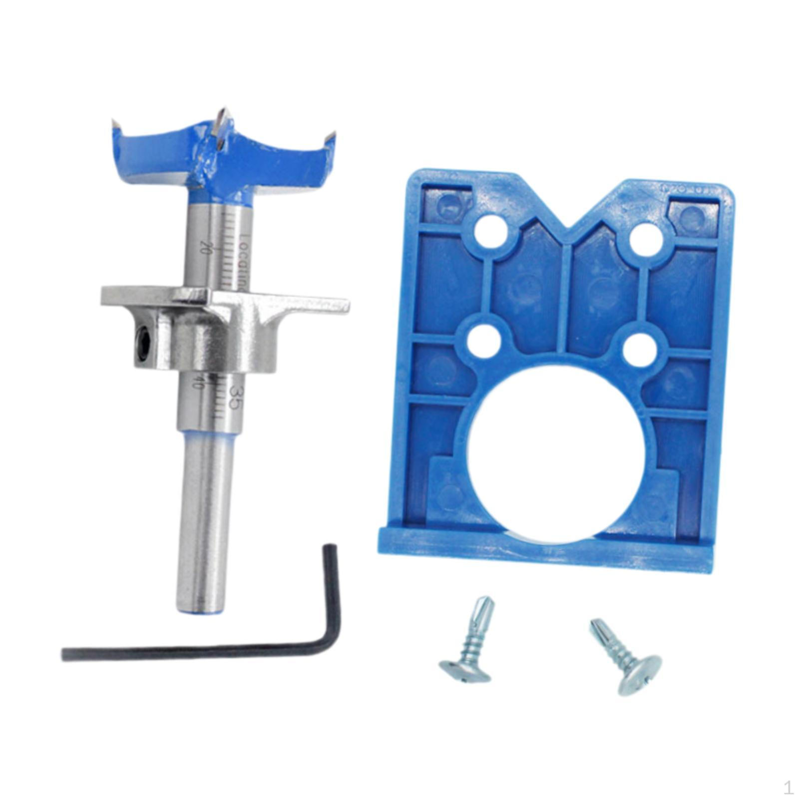 

Шаблон для дверных петель Профессиональный инструмент для деревообработки Монтаж петель Скрытый синий