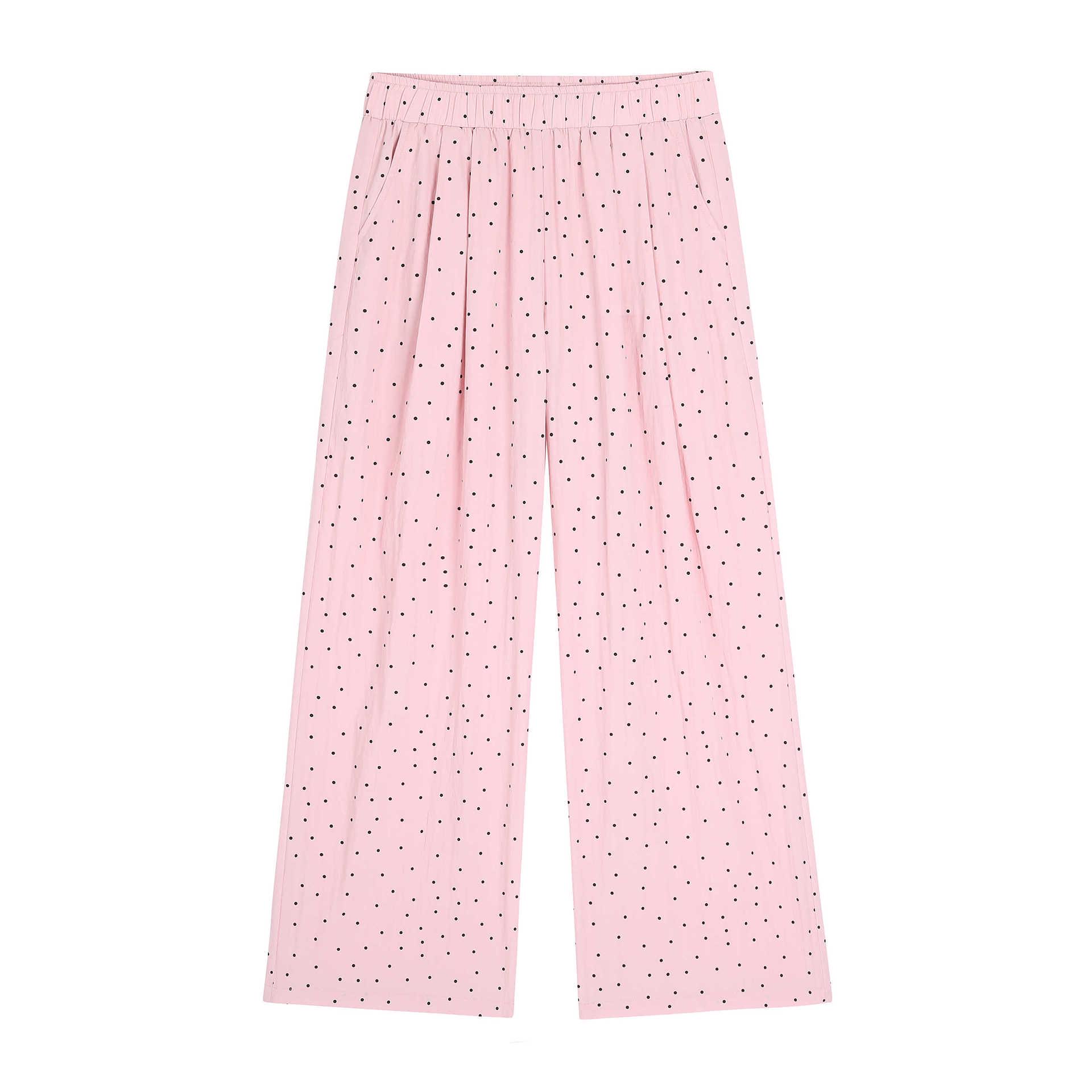 

Niche Polka Dot Draped Yamamoto Plus Size Women s Wide-Leg Elastic Waist Slimming Trousers 4XL (recommended for 90-100 kg)