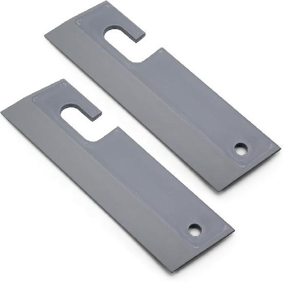 2 Pcs 7.68" Silicone Squeegee White Soft Water Scraper Cleaner Hanging Hole Car Window Blade Flexible Waterblade Cleaner Tool for Shower Doors Mirror